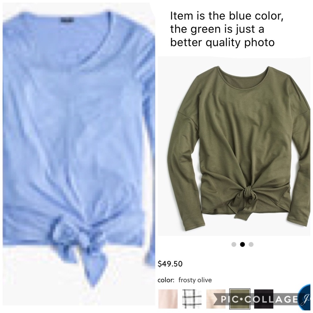 J crew tie front top nwt